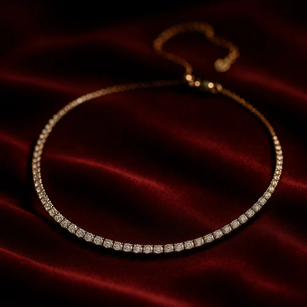 ALOURA Lumière Delicate Tennis Necklace