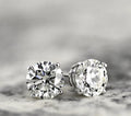 Moissanite Round Diamond Earings