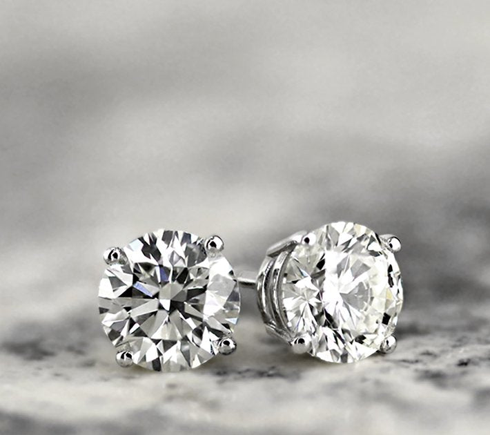 Moissanite Round Diamond Earings