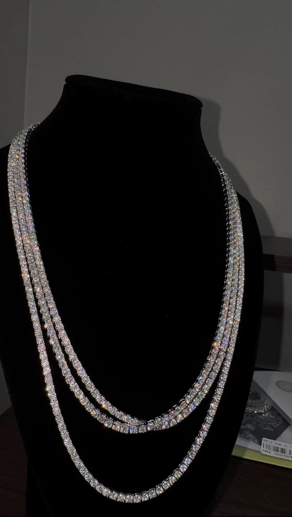 Moissanite Tennis Chain - VVS1 Diamond Look